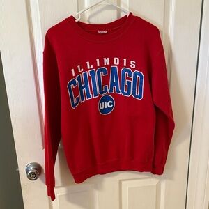 Red Illinois Chicago UIC Sweatshirt